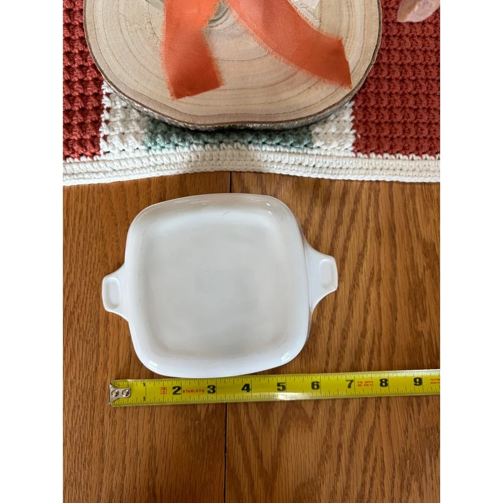 Corning Ware P-43-B White Square‎ Casserole Dish 700ml Made in USA Bakeware